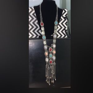 Silver tone Boho Necklace